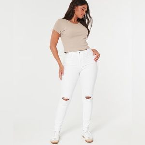 Hollis get High Rise White Skinny Jeans